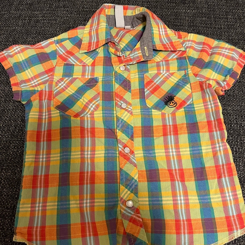 Knuckleheads 2T Plaid Pearl Snap Shirt